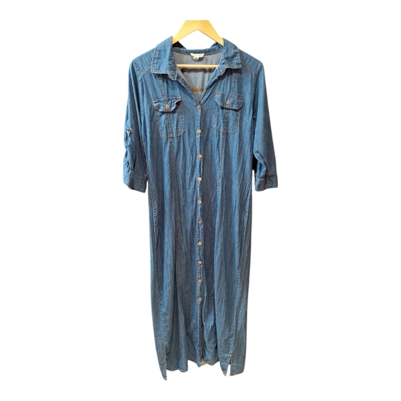 Kings Road Denim Chambray Shirt Dress - Picture 6 of 7